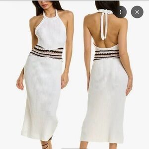 Ramy Brook White Black Midi Pencil Skirt Resort Wear